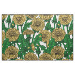 Dandelions on white fabric