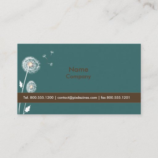 Customizable Dandelions Profile Cards, award winner Business Card