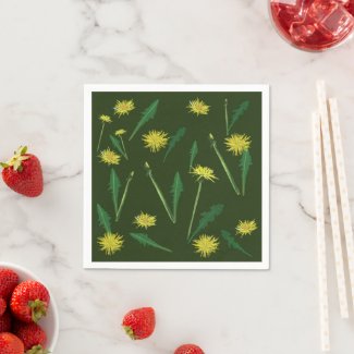 Dandelions spring  art napkins