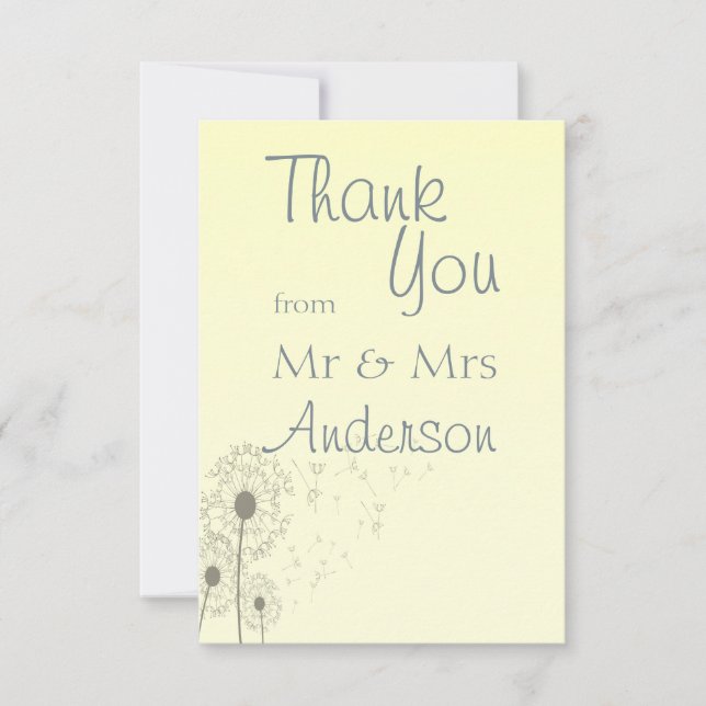 Dandelions Thank You Card (Front)