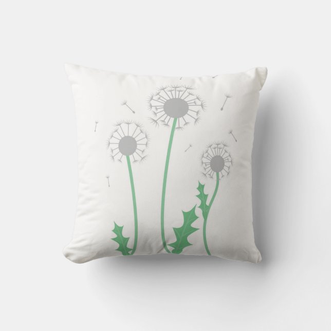 Dandelions Throw Pillow (Front)