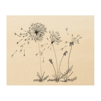 Dandelions Wood Wall Art