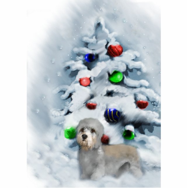 Dandie Dinmont Terrier Christmas Ornament (Front)