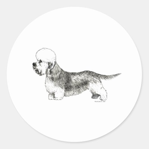 Dandie Dinmont Terrier Classic Round Sticker