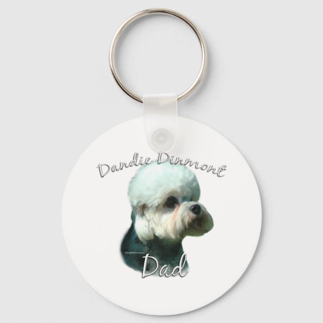 Dandie Dinmont Terrier Dad 2 Keychain (Front)