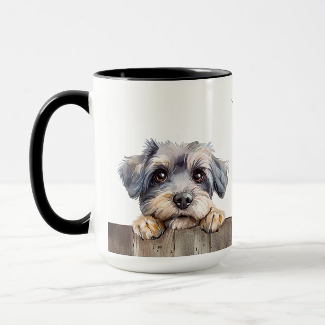 Dandie Dinmont Terrier Dog Mug (Left)