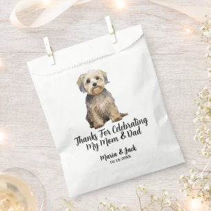 Dandie Dinmont Terrier Full Color Pet Wedding Favor Bag