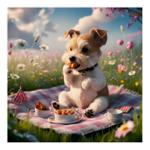 Dandie Dinmont Terrier in a Picnic