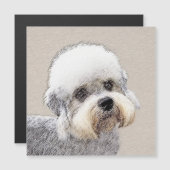 Dandie Dinmont Terrier Painting Original Dog Art (Front/Back)