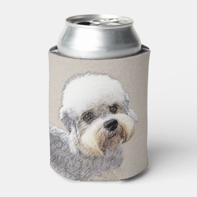 Dandie Dinmont Terrier Painting Original Dog Art Can Cooler (Can Front)