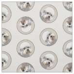 Dandie Dinmont Terrier Painting Original Dog Art Fabric