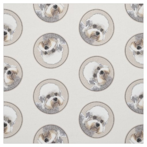 Dandie Dinmont Terrier Painting Original Dog Art Fabric