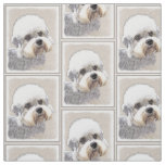 Dandie Dinmont Terrier Painting Original Dog Art Fabric