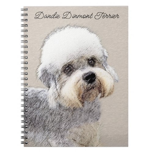 Dandie Dinmont Terrier Painting Original Dog Art Notebook