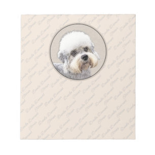 Dandie Dinmont Terrier Painting Original Dog Art Notepad