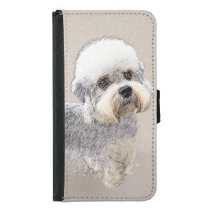 Dandie Dinmont Terrier Painting Original Dog Art Wallet Phone Case For Samsung Galaxy S5