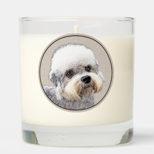 Dandie Dinmont Terrier Painting Original Dog Art Scented Candle