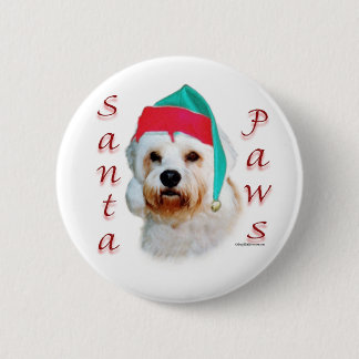 Dandie Dinmont Terrier Santa Paws Button