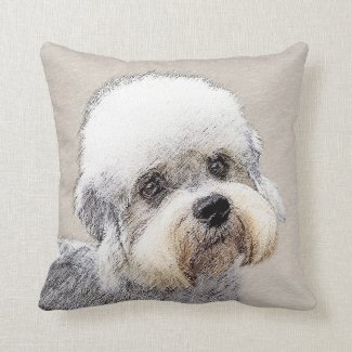 Dandie Dinmont Terrier Throw Pillow