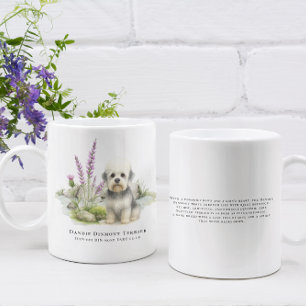 Dandie Dinmont   Watercolor Dog & Breed Quote Coffee Mug