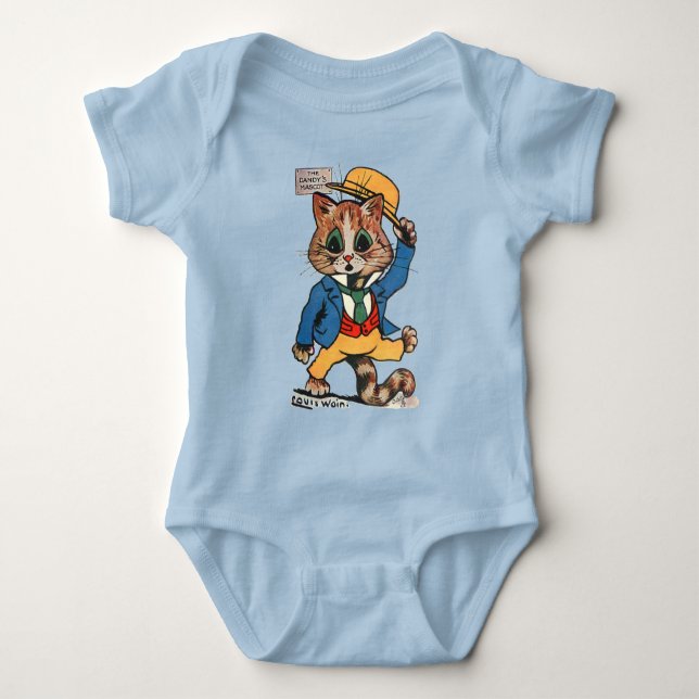 Dandy Cat, Louis Wain Baby Bodysuit (Front)