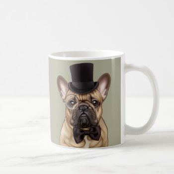 Dandy Chic French Bulldog Coffee Mug by MarylineCazenave at Zazzle
