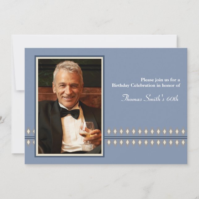 Dandy Diamonds - Photo Birthday Party Invitation (Front)