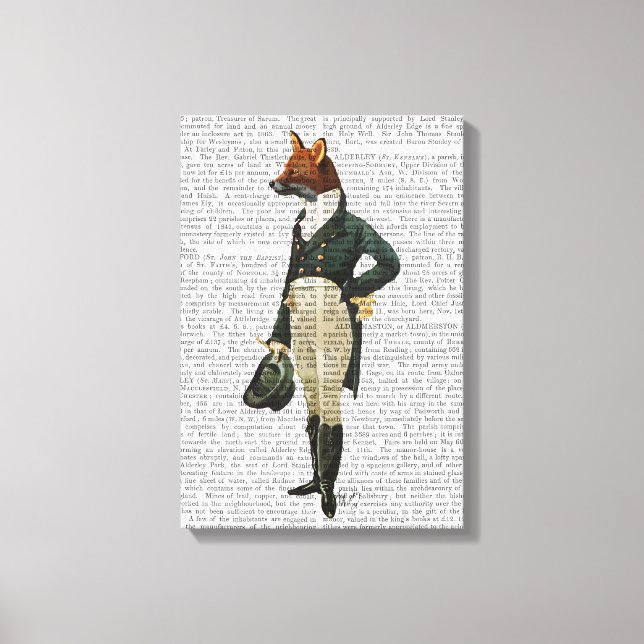 Dandy Fox Full Canvas Print (Front)