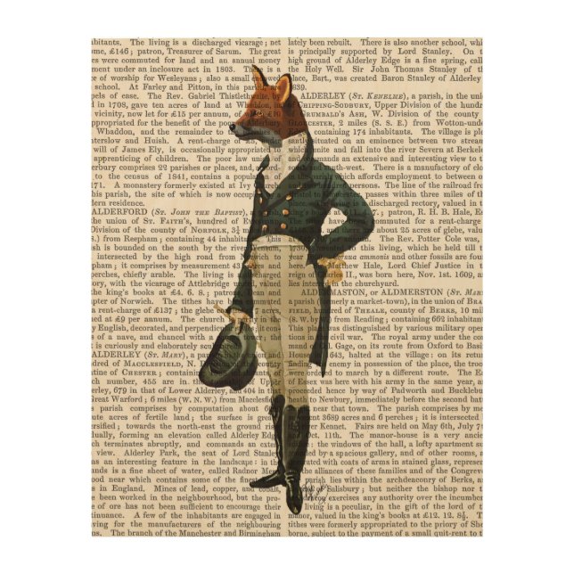 Dandy Fox Full Wood Wall Decor (Front)