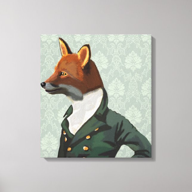 Dandy Fox Portrait Canvas Print (Front)