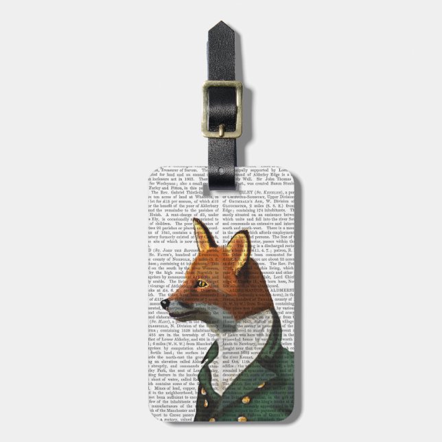 Dandy Fox Portrait Luggage Tag (Front Vertical)