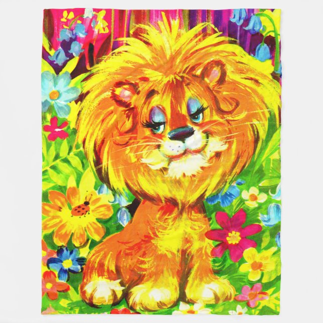 dandy lion fleece blanket (Front)