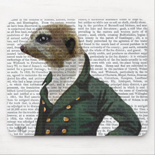 Dandy Meerkat Portrait Mouse Pad