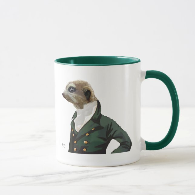 Dandy Meerkat Portrait Mug (Right)