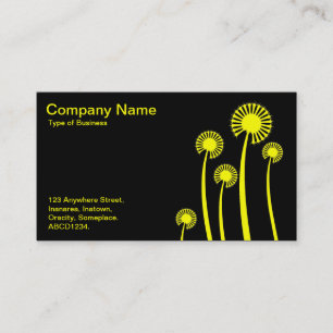 DandyLion Clocks - Black and Yellow II Business Card