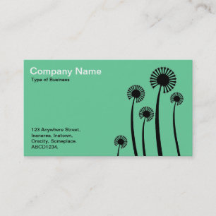 DandyLion Clocks - Black on Green Business Card