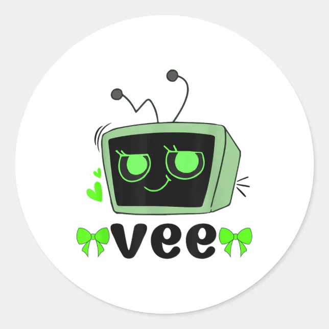 Dandys World Vee Costume For Kids And Adults Classic Round Sticker | Zazzle