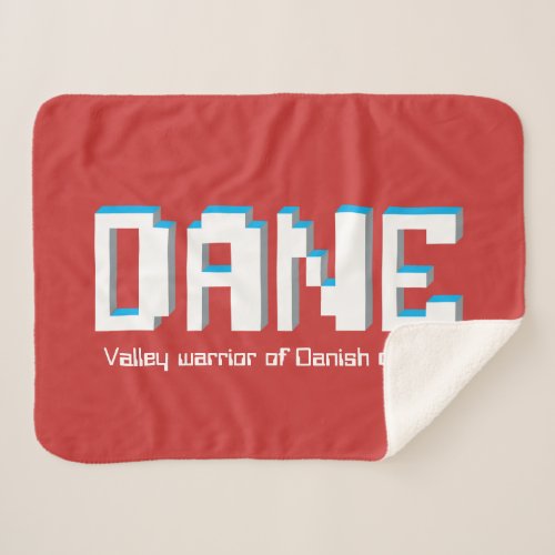 Dane boys name and meaning pixels text gamers sherpa blanket