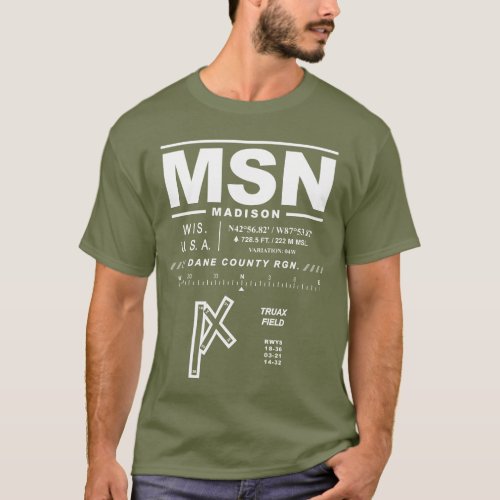 Dane County Regional Airport MSN T_Shirt