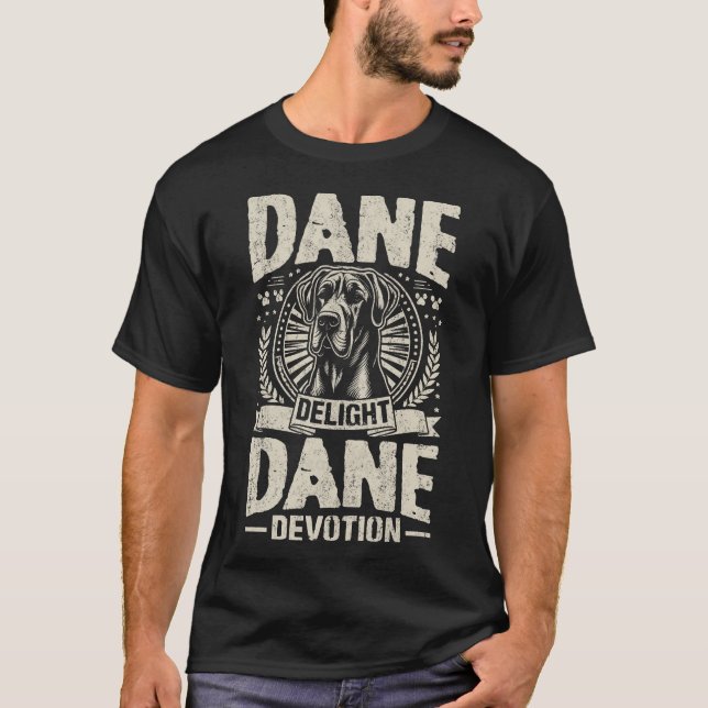Dane Delight, Dane Devotion Dog T-Shirt (Front)