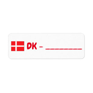 Danemark id postcrossing label