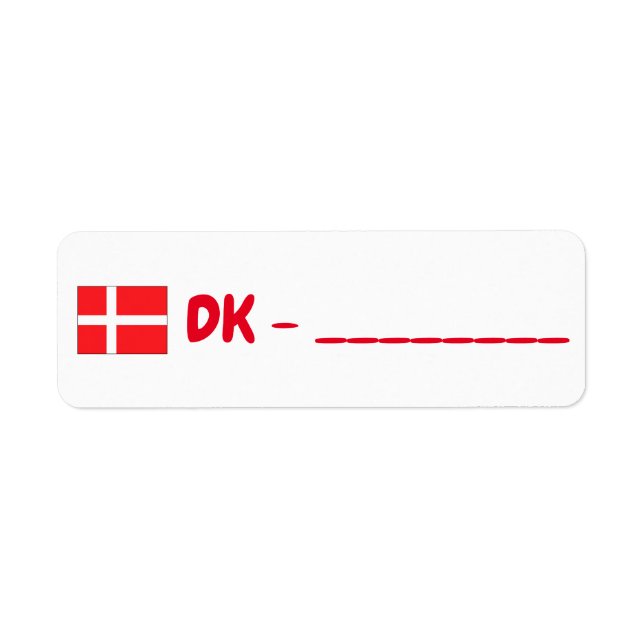 Danemark id postcrossing label (Front)