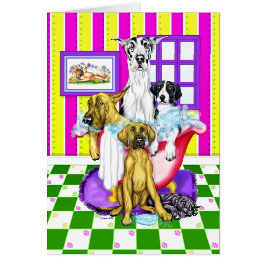 Danes-R-Us Great Dane Tub Full Card - Customized (Front)