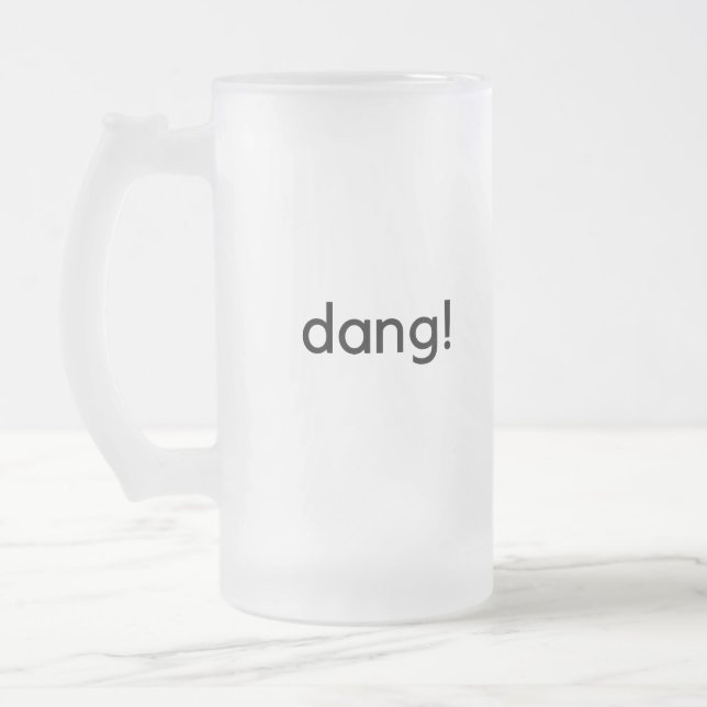 dang! frosted glass beer mug (Left)