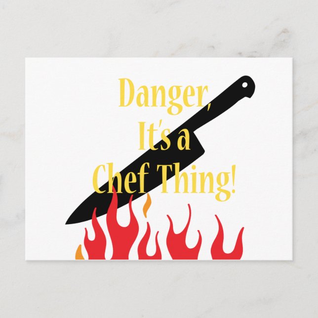 Danger ,a chef thing postcard (Front)