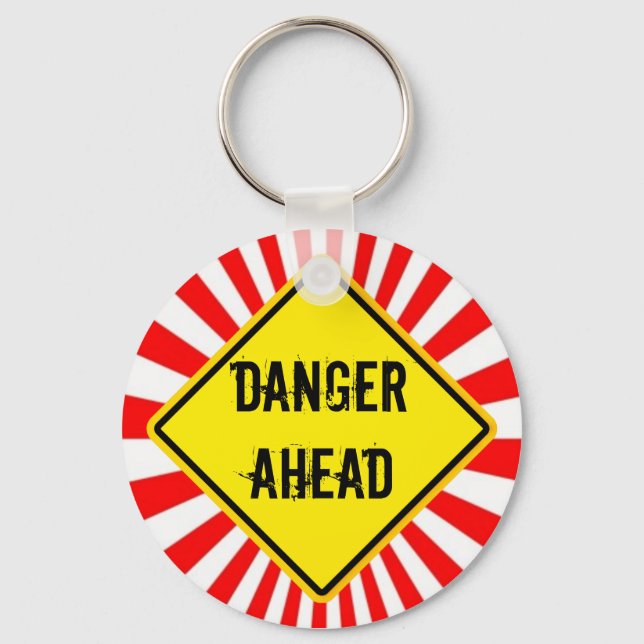 danger ahead keychain (Front)
