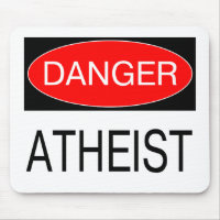 Danger - Atheist Funny T-Shirt Mug Hat Apron Bag