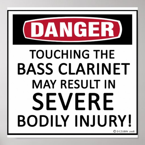 Danger Bass Poster Zazzle
