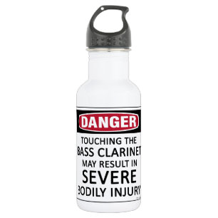 Danger Bass Clarinet Water Bottle