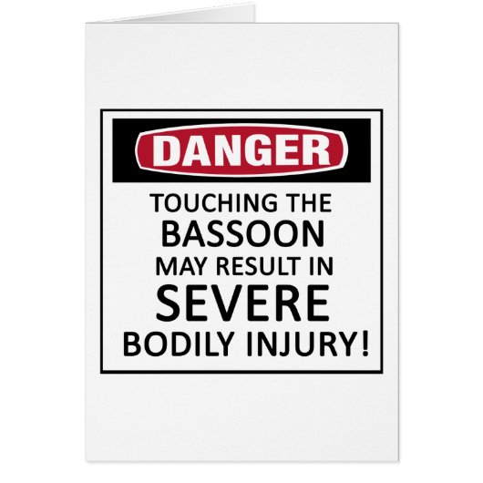 Danger Bassoon Cards (Front)
